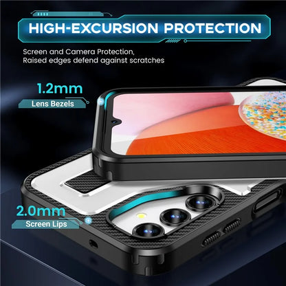 For Samsung Galaxy A14 4G / 5G Case TPU+PC Kickstand Phone Cover with Silicone Finger Strap