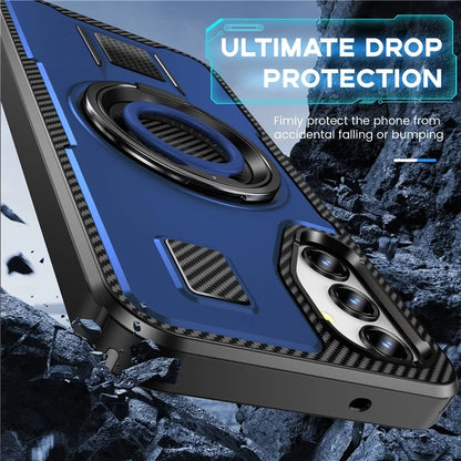 For Samsung Galaxy A14 4G / 5G Case TPU+PC Kickstand Phone Cover with Silicone Finger Strap