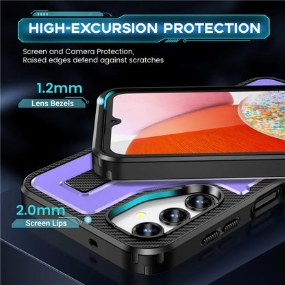 For Samsung Galaxy A14 4G / 5G Case TPU+PC Kickstand Phone Cover with Silicone Finger Strap