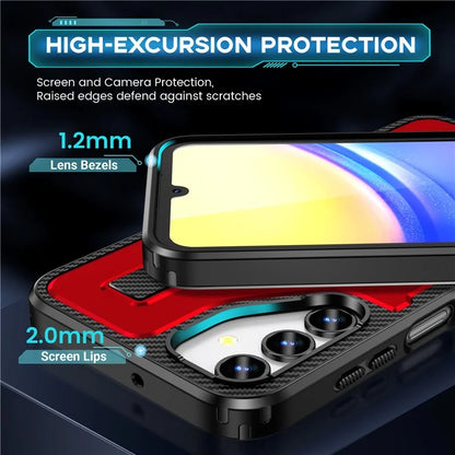 For Samsung Galaxy A15 4G / 5G Case TPU+PC Kickstand Phone Cover with Silicone Finger Strap