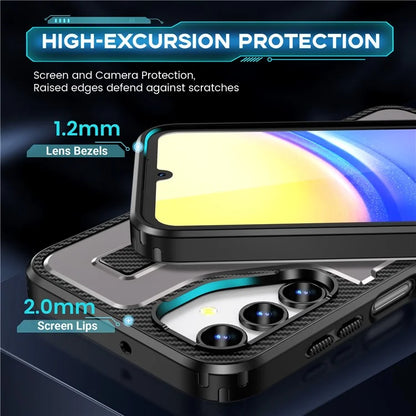 For Samsung Galaxy A15 4G / 5G Case TPU+PC Kickstand Phone Cover with Silicone Finger Strap