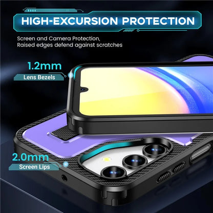 For Samsung Galaxy A15 4G / 5G Case TPU+PC Kickstand Phone Cover with Silicone Finger Strap