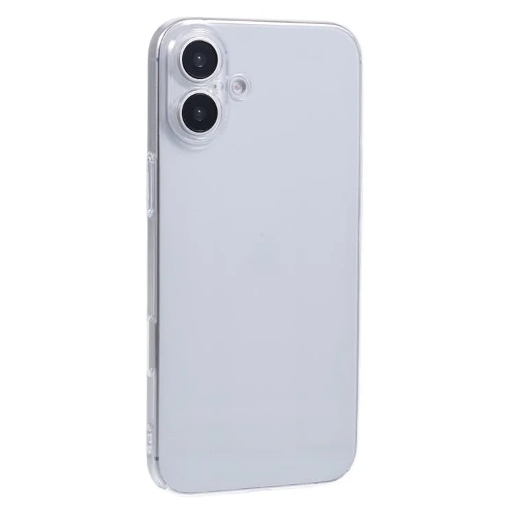 For iPhone 16 Case Shock-Absorption Hard PC Phone Cover Transparent (Precise Lens Cutouts)