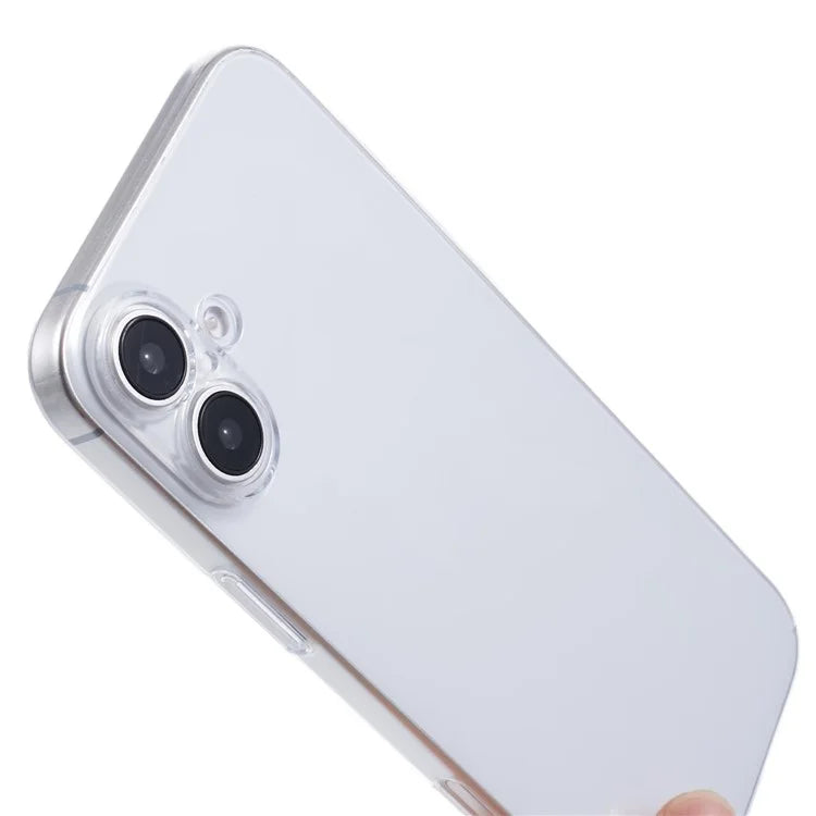 For iPhone 16 Case Shock-Absorption Hard PC Phone Cover Transparent (Precise Lens Cutouts)