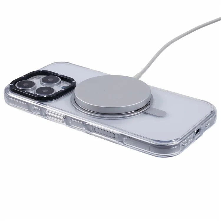YOUNGKIT For iPhone 16 Pro Case Rotating Magnetic Kickstand TPU+PC Phone Cover