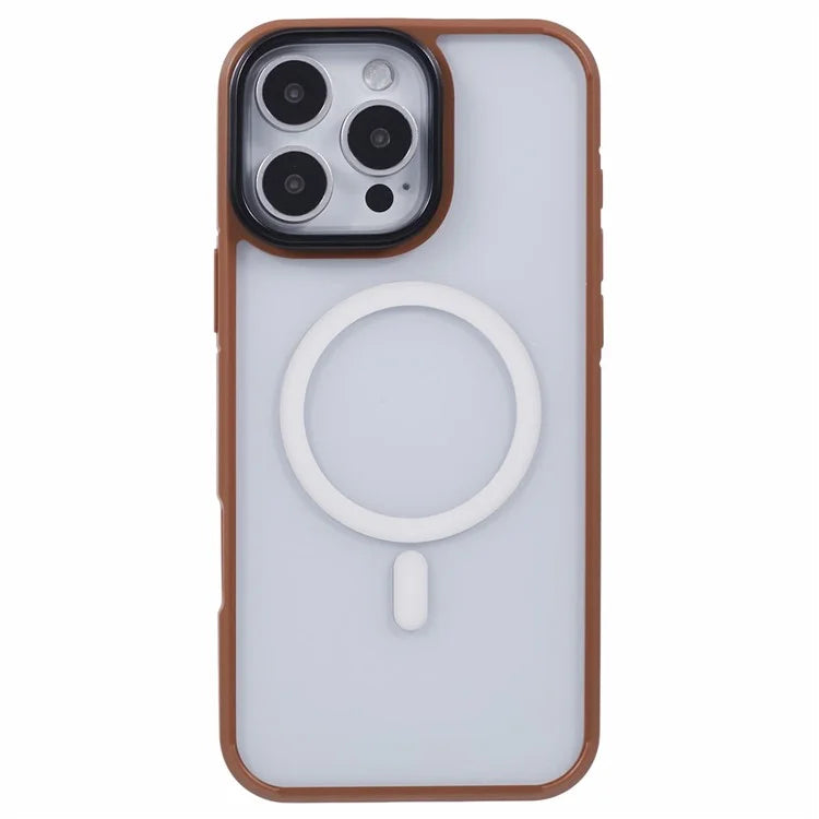 X-LEVEL Crystal Clear Series for iPhone 16 Pro Max Case TPU+PC Phone Cover Compatible with MagSafe - Titanium Gold