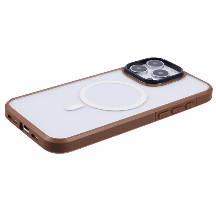 X-LEVEL Crystal Clear Series for iPhone 16 Pro Max Case TPU+PC Phone Cover Compatible with MagSafe - Titanium Gold