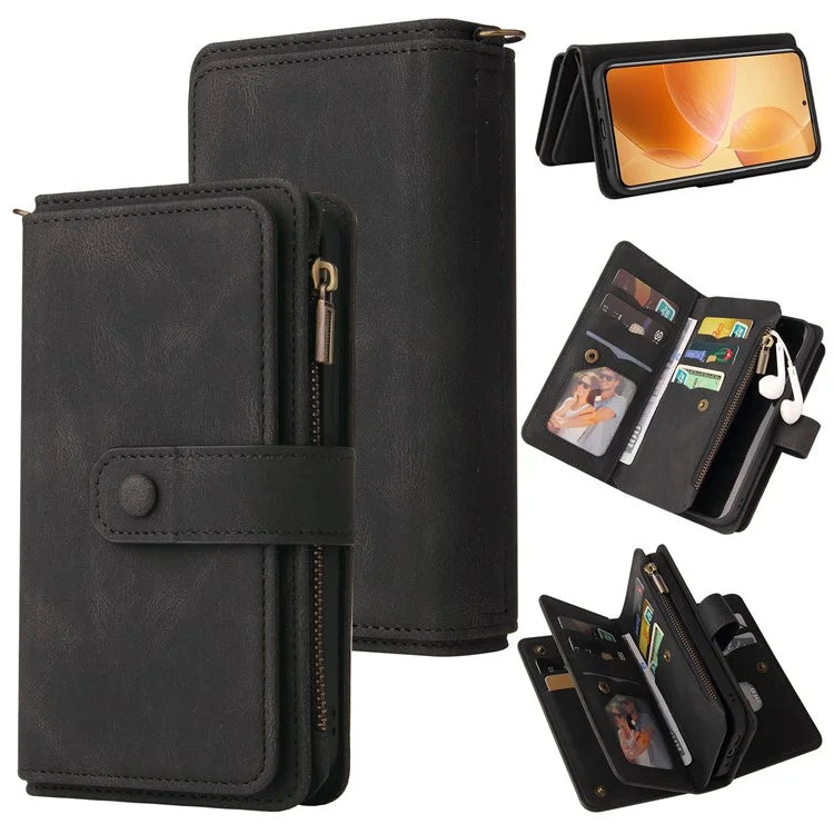 For Xiaomi 14T Pro Phone Case Zipper Wallet Leather Stand Cover