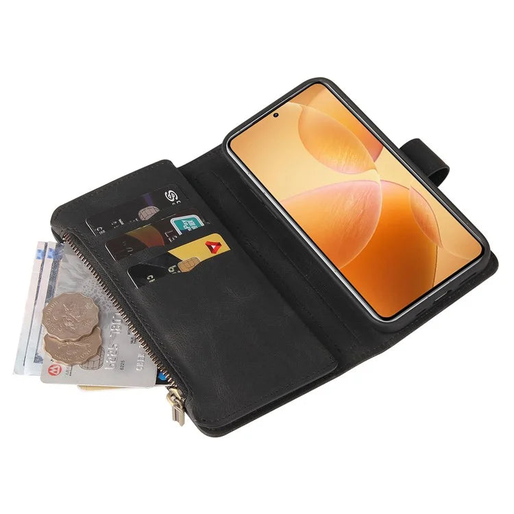 For Xiaomi 14T Pro Phone Case Zipper Wallet Leather Stand Cover