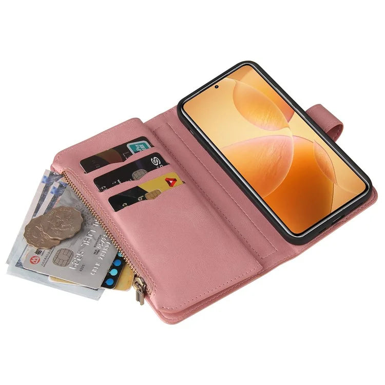 For Xiaomi 14T Pro Phone Case Zipper Wallet Leather Stand Cover