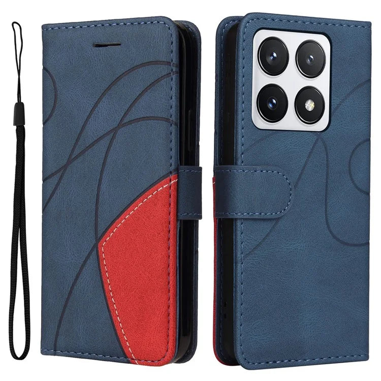 KT Leather Series-1 For Xiaomi 14T Pro Leather Case Color Splicing Phone Cover Wallet Stand