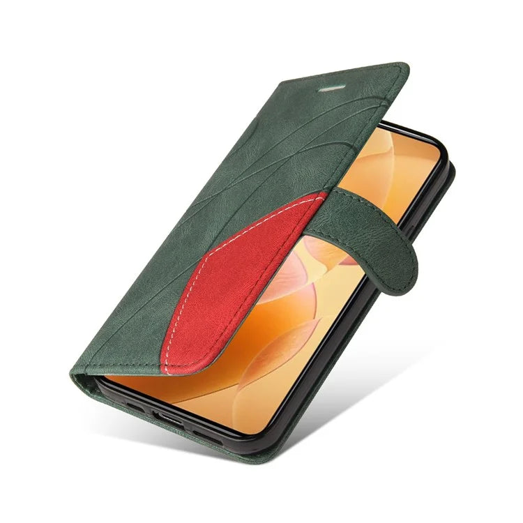 KT Leather Series-1 For Xiaomi 14T Pro Leather Case Color Splicing Phone Cover Wallet Stand