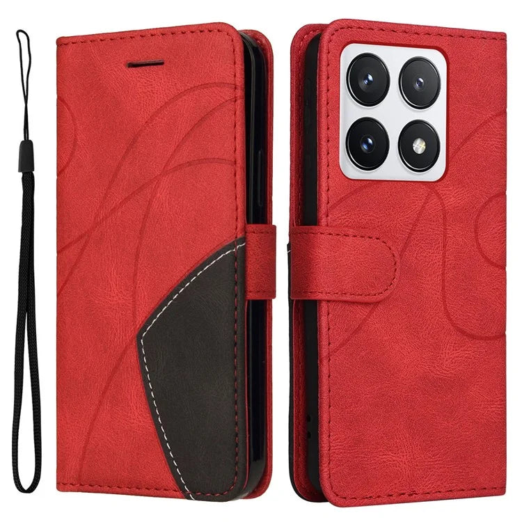 KT Leather Series-1 For Xiaomi 14T Pro Leather Case Color Splicing Phone Cover Wallet Stand