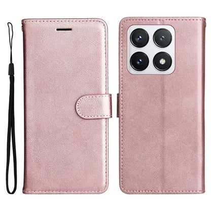 KT Leather Series-2 for Xiaomi 14T Pro Case Solid Color Leather Phone Cover Wallet Stand