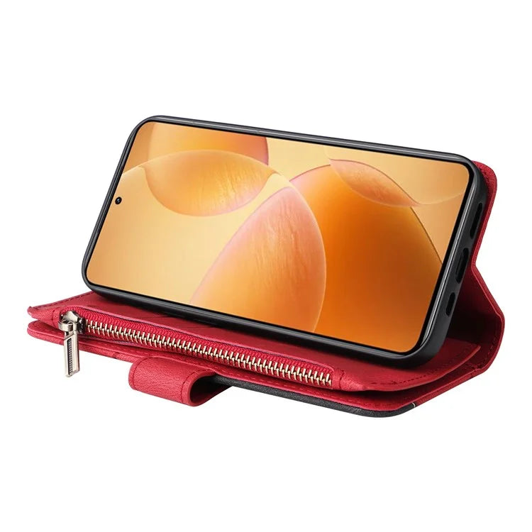 KT Multi-Function Series-5 For Xiaomi 14T Pro Case Zipper Wallet Leather Phone Cover Stand
