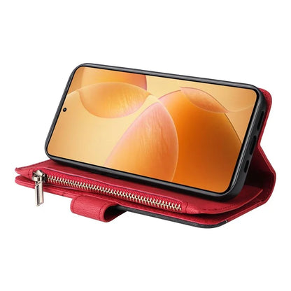 KT Multi-Function Series-5 For Xiaomi 14T Pro Case Zipper Wallet Leather Phone Cover Stand