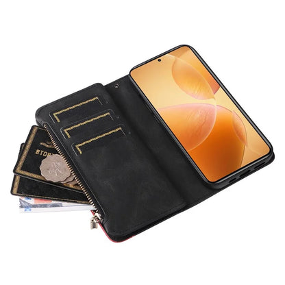 KT Multi-Function Series-5 For Xiaomi 14T Pro Case Zipper Wallet Leather Phone Cover Stand