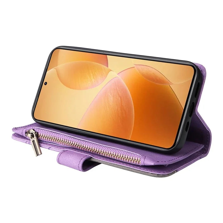 KT Multi-Function Series-5 For Xiaomi 14T Pro Case Zipper Wallet Leather Phone Cover Stand