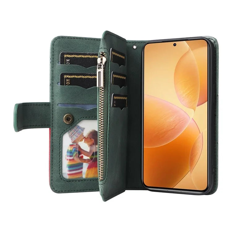 KT Multi-Function Series-5 For Xiaomi 14T Pro Case Zipper Wallet Leather Phone Cover Stand