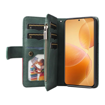 KT Multi-Function Series-5 For Xiaomi 14T Pro Case Zipper Wallet Leather Phone Cover Stand