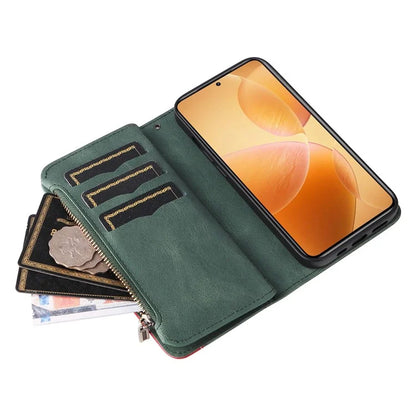 KT Multi-Function Series-5 For Xiaomi 14T Pro Case Zipper Wallet Leather Phone Cover Stand
