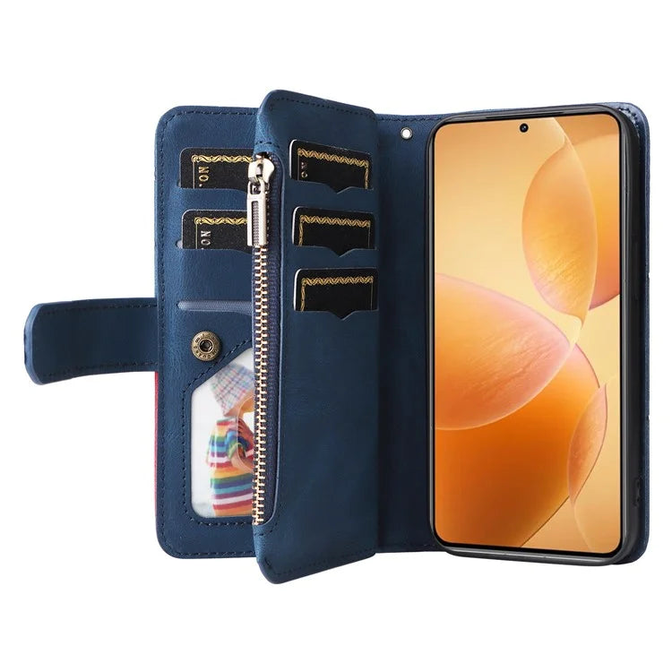 KT Multi-Function Series-5 For Xiaomi 14T Pro Case Zipper Wallet Leather Phone Cover Stand