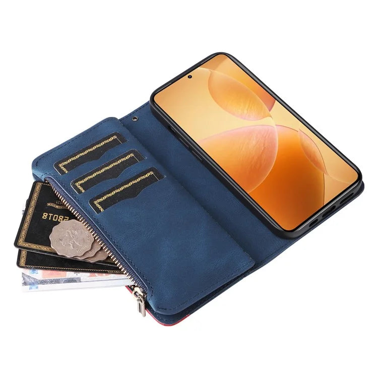 KT Multi-Function Series-5 For Xiaomi 14T Pro Case Zipper Wallet Leather Phone Cover Stand