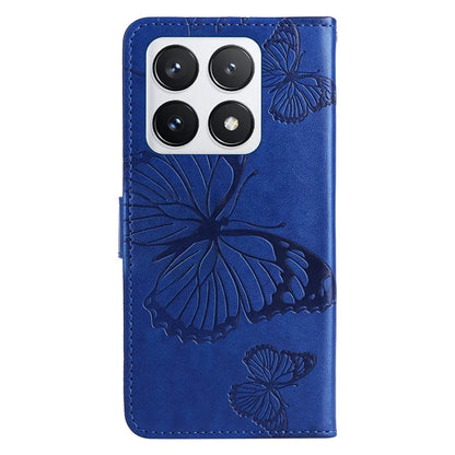 KT Imprinting Flower Series-2 For Xiaomi 14T Pro Case Butterfly Leather Phone Cover