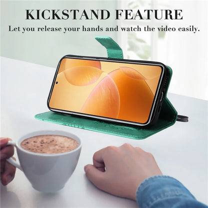 KT Imprinting Flower Series-2 For Xiaomi 14T Pro Case Butterfly Leather Phone Cover