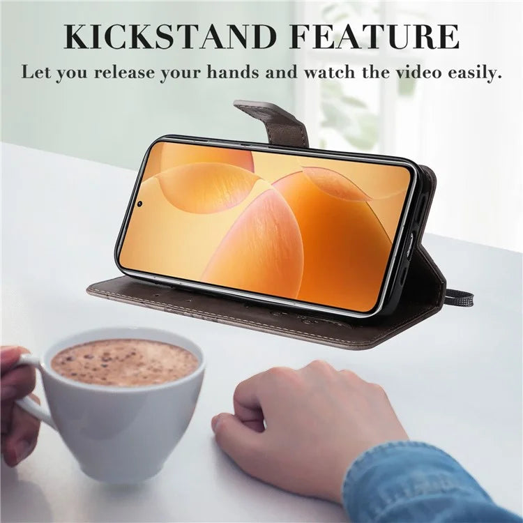 KT Imprinting Flower Series-2 For Xiaomi 14T Pro Case Butterfly Leather Phone Cover