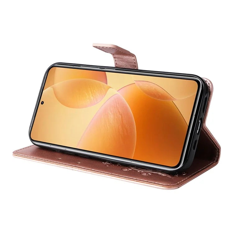 KT Imprinting Flower Series-2 For Xiaomi 14T Pro Case Butterfly Leather Phone Cover