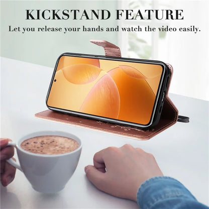 KT Imprinting Flower Series-2 For Xiaomi 14T Pro Case Butterfly Leather Phone Cover