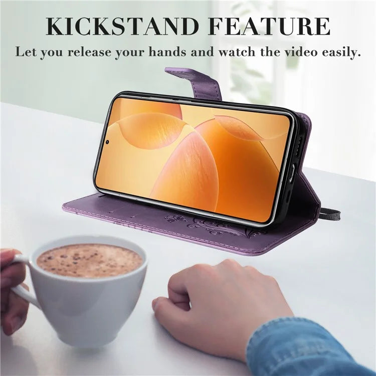 KT Imprinting Flower Series-2 For Xiaomi 14T Pro Case Butterfly Leather Phone Cover
