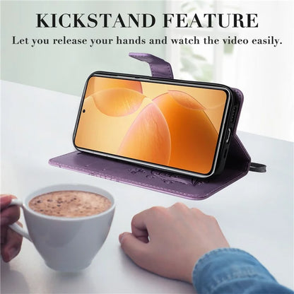 KT Imprinting Flower Series-2 For Xiaomi 14T Pro Case Butterfly Leather Phone Cover