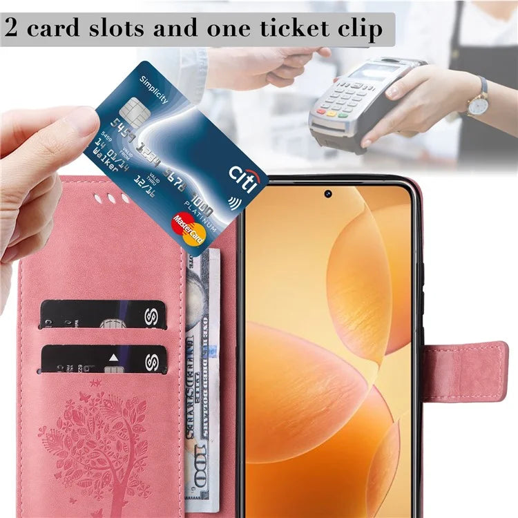KT Imprinting Flower Series-3 For Xiaomi 14T Pro Case Cat Tree Pattern Flip Leather Phone Cover