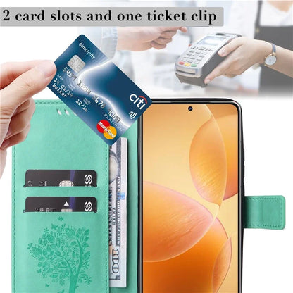 KT Imprinting Flower Series-3 For Xiaomi 14T Pro Case Cat Tree Pattern Flip Leather Phone Cover