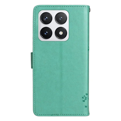 KT Imprinting Flower Series-3 For Xiaomi 14T Pro Case Cat Tree Pattern Flip Leather Phone Cover