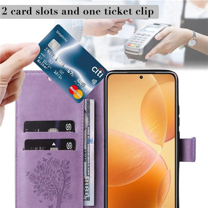 KT Imprinting Flower Series-3 For Xiaomi 14T Pro Case Cat Tree Pattern Flip Leather Phone Cover