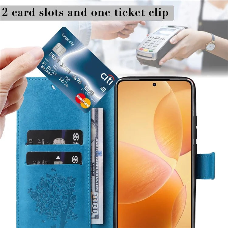 KT Imprinting Flower Series-3 For Xiaomi 14T Pro Case Cat Tree Pattern Flip Leather Phone Cover