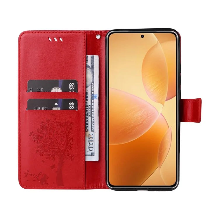 KT Imprinting Flower Series-3 For Xiaomi 14T Pro Case Cat Tree Pattern Flip Leather Phone Cover