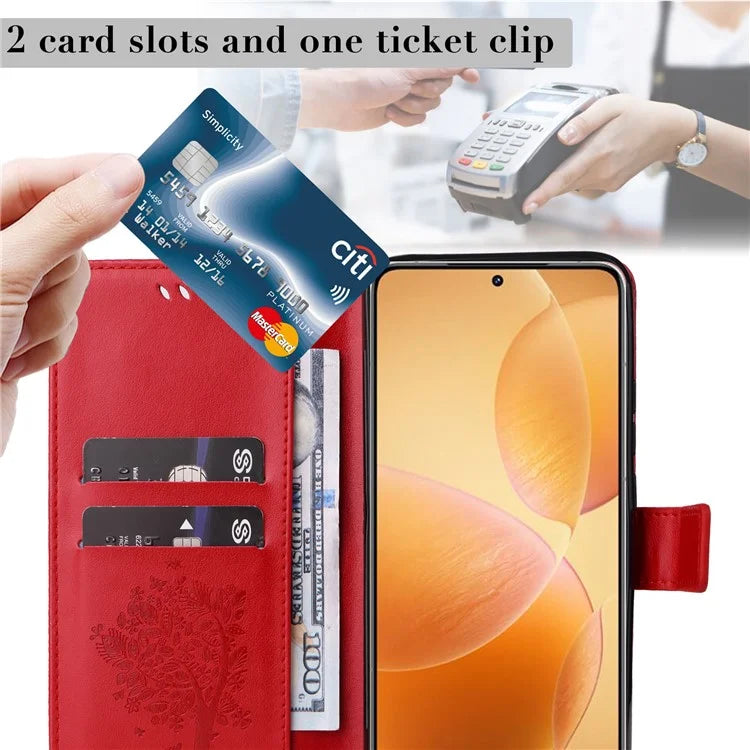 KT Imprinting Flower Series-3 For Xiaomi 14T Pro Case Cat Tree Pattern Flip Leather Phone Cover