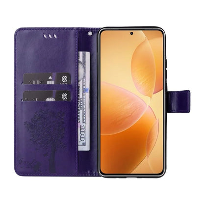 KT Imprinting Flower Series-3 For Xiaomi 14T Pro Case Cat Tree Pattern Flip Leather Phone Cover