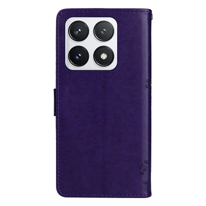 KT Imprinting Flower Series-3 For Xiaomi 14T Pro Case Cat Tree Pattern Flip Leather Phone Cover