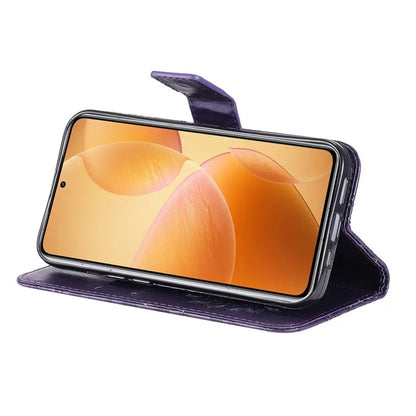 KT Imprinting Flower Series-1 For Xiaomi 14T Pro Case Sunflower Leather Wallet Phone Cover