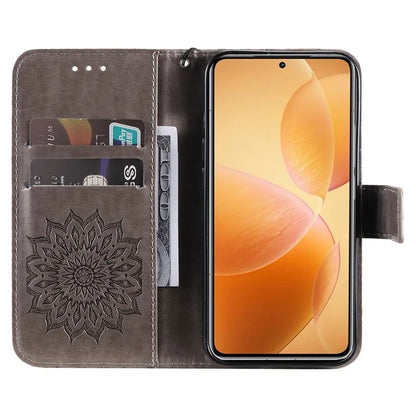 KT Imprinting Flower Series-1 For Xiaomi 14T Pro Case Sunflower Leather Wallet Phone Cover