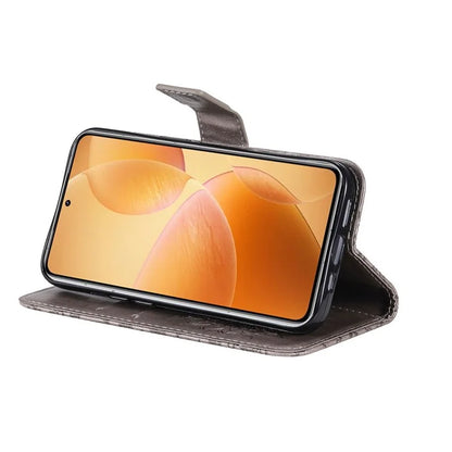 KT Imprinting Flower Series-1 For Xiaomi 14T Pro Case Sunflower Leather Wallet Phone Cover
