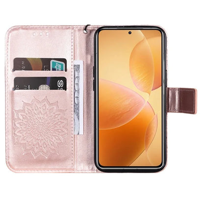 KT Imprinting Flower Series-1 For Xiaomi 14T Pro Case Sunflower Leather Wallet Phone Cover