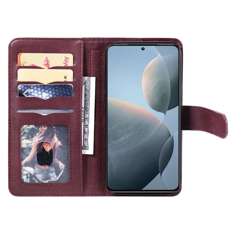 KT Multi-Functional Series-1 For Xiaomi 14T Pro Case 10 Card Holder Leather Phone Cover Stand