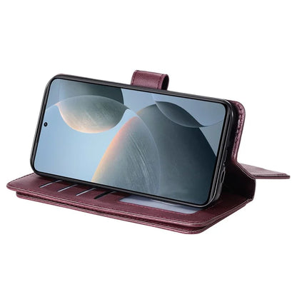 KT Multi-Functional Series-1 For Xiaomi 14T Pro Case 10 Card Holder Leather Phone Cover Stand