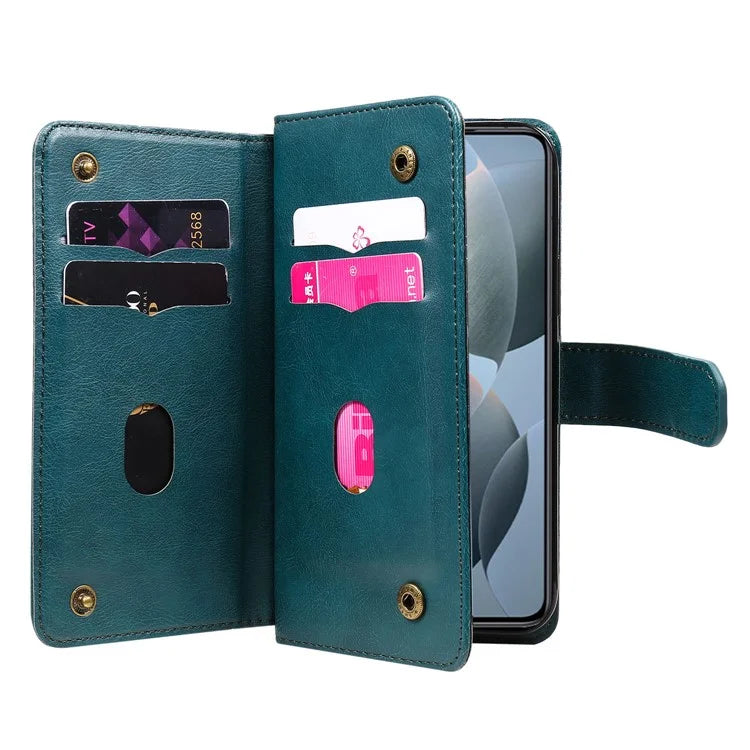 KT Multi-Functional Series-1 For Xiaomi 14T Pro Case 10 Card Holder Leather Phone Cover Stand